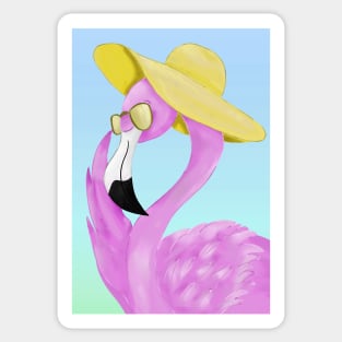 Summer flamingo Sticker